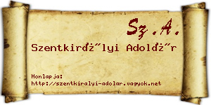 Szentkirályi Adolár névjegykártya
